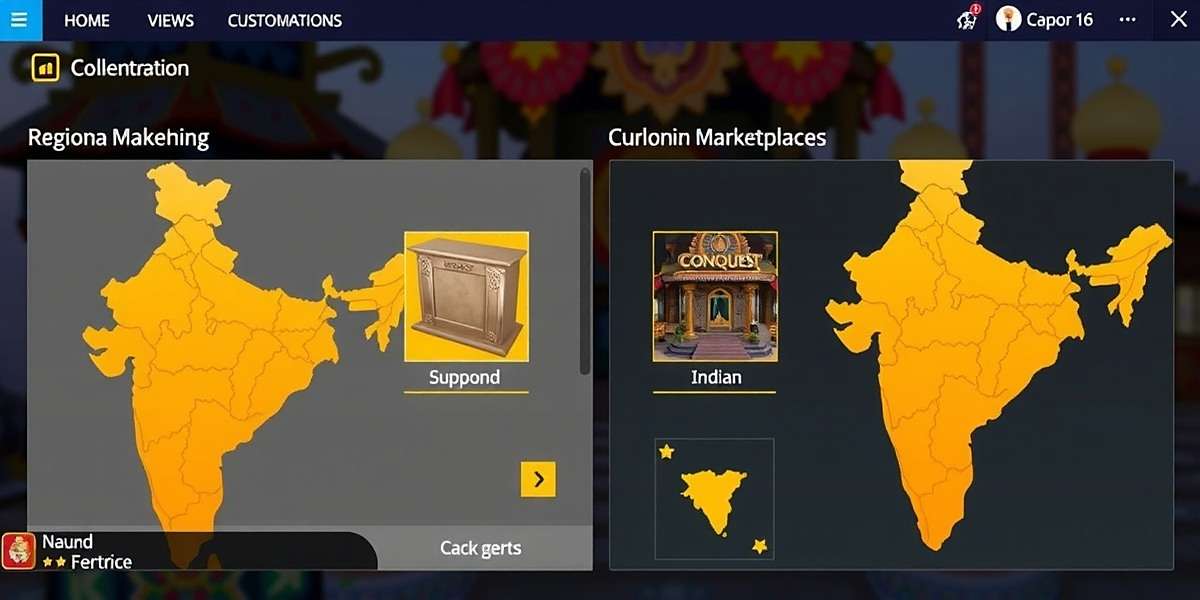 Cumin Master Conquest Regional Customizations Cumin Master Conquest regional customization options showing different marketplaces from across India